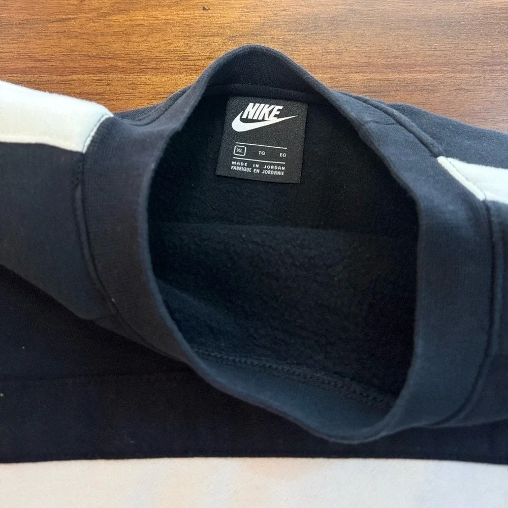 Nike Air Splicing Color-Block Large Logo Women's Fleece Round Neck Sweatshirt XL